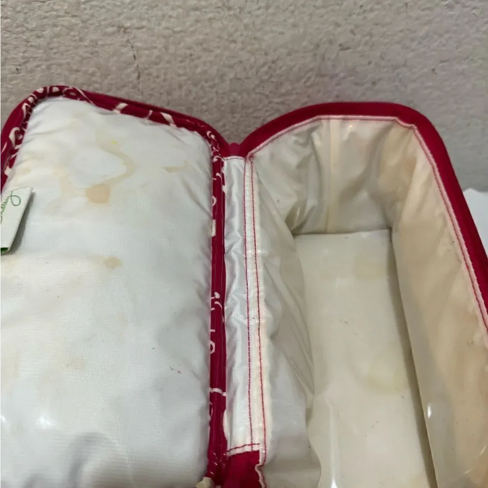 Vera Bradley twirly bird retired pattern make up case lunch box